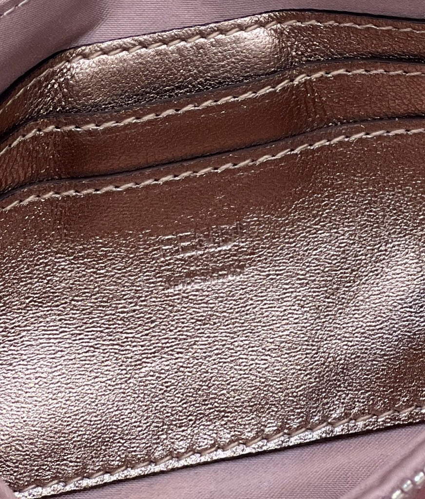 Fendi 8BS049 Mini Baguette 1997 Pink leather and sequinned bag - Default Title - View 5