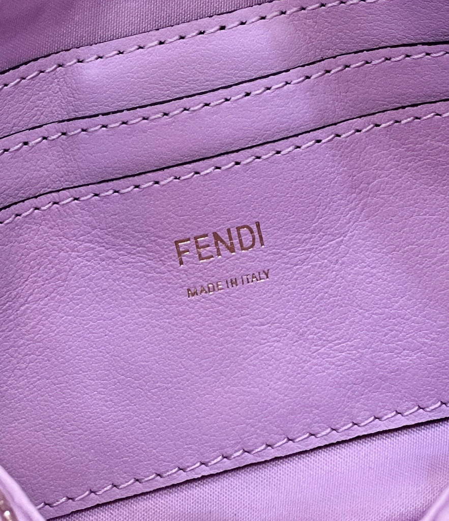 Fendi 8BS049 Mini Baguette 1997 Purple leather and sequinned bag - Default Title - View 7