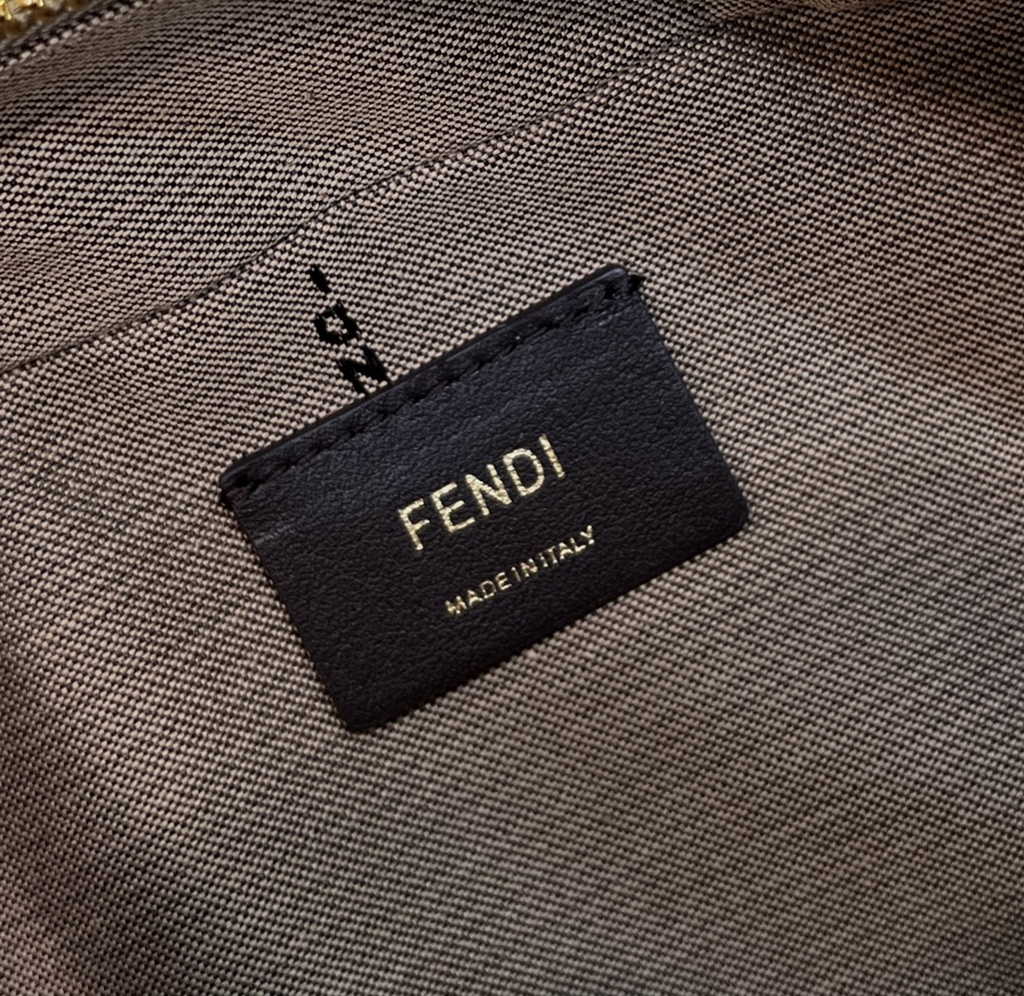 Fendi 8BS058 O’Lock Mini Camera Case Dark Beige leather mini bag - Default Title - View 7