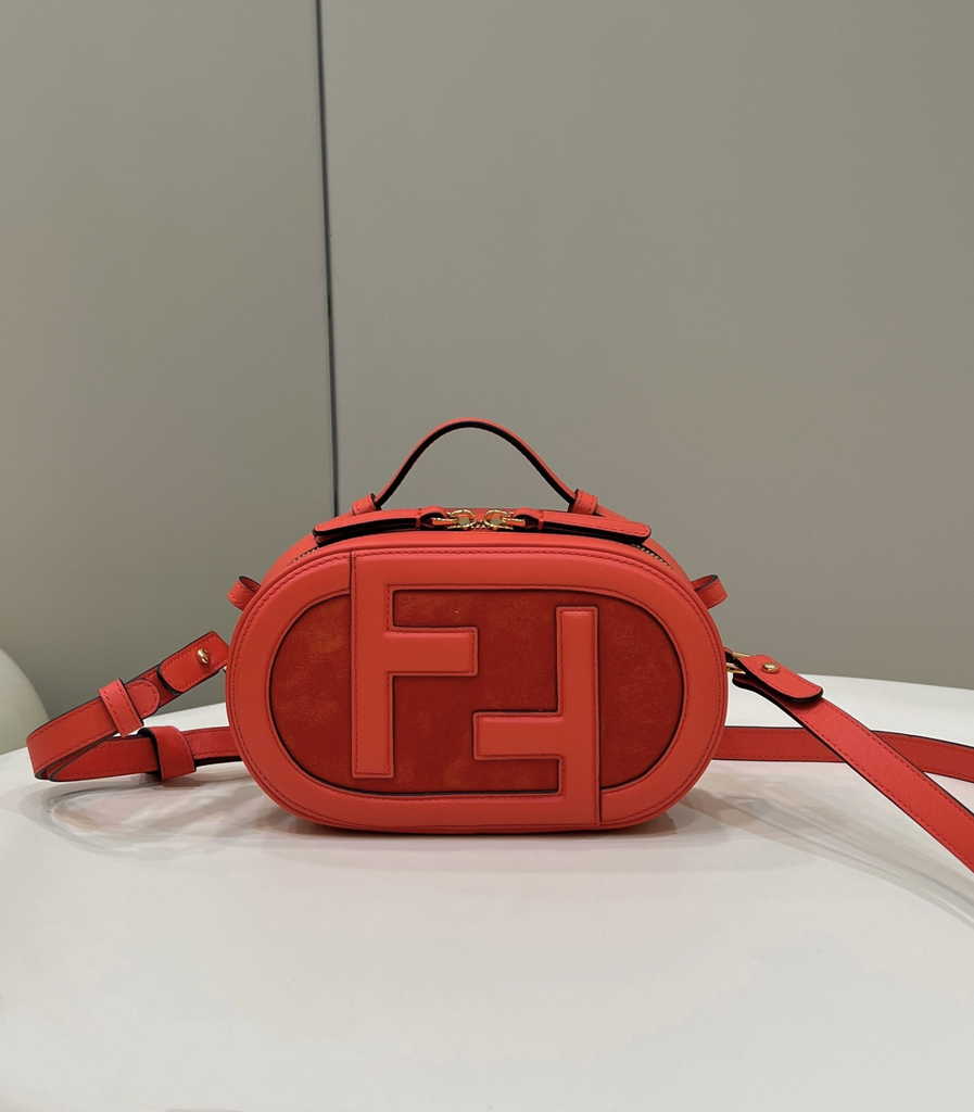 Fendi 8BS058 O’Lock Mini Camera Case Fuchsia leather mini bag - Default Title - View 1