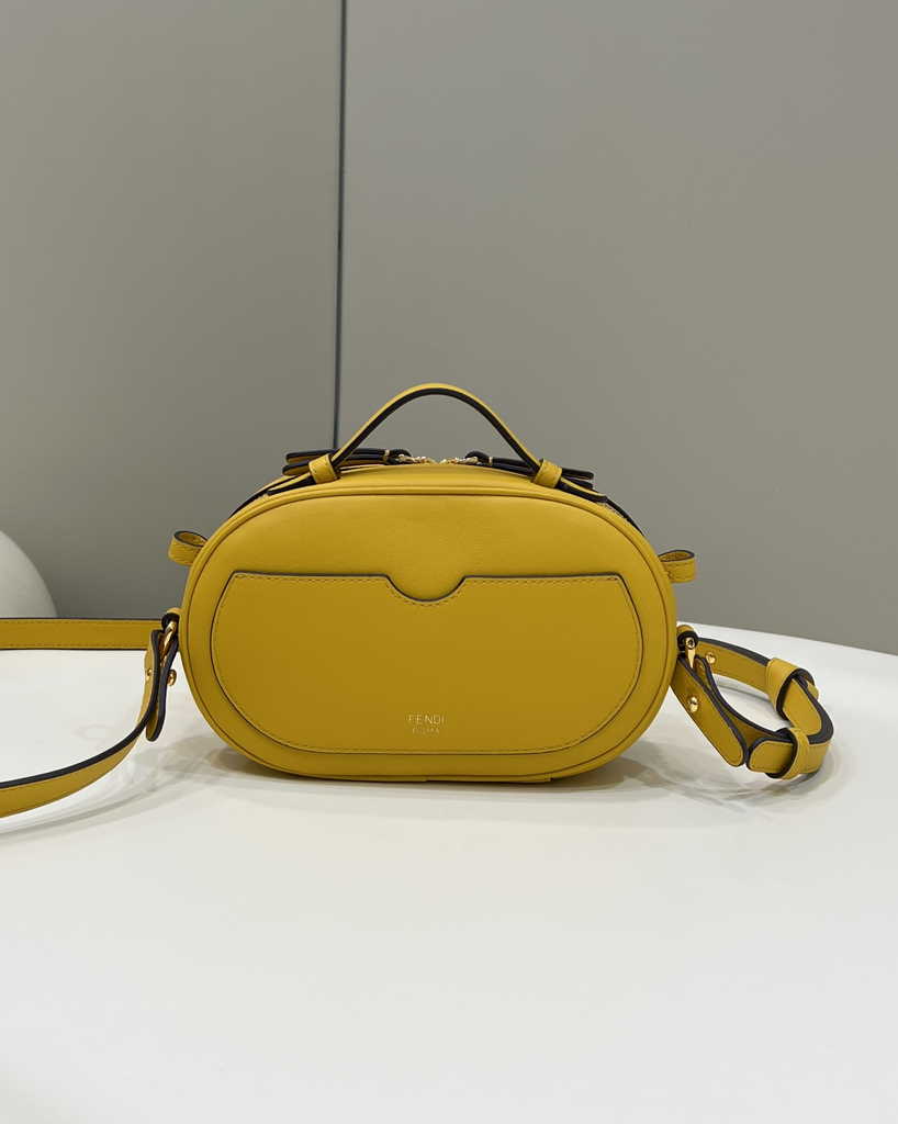 Fendi 8BS058 O’Lock Mini Camera Case Yellow leather mini bag - Default Title - View 2