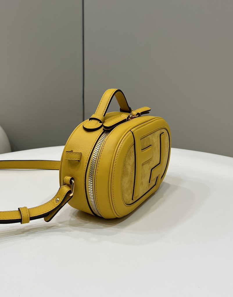 Fendi 8BS058 O’Lock Mini Camera Case Yellow leather mini bag - Default Title - View 3