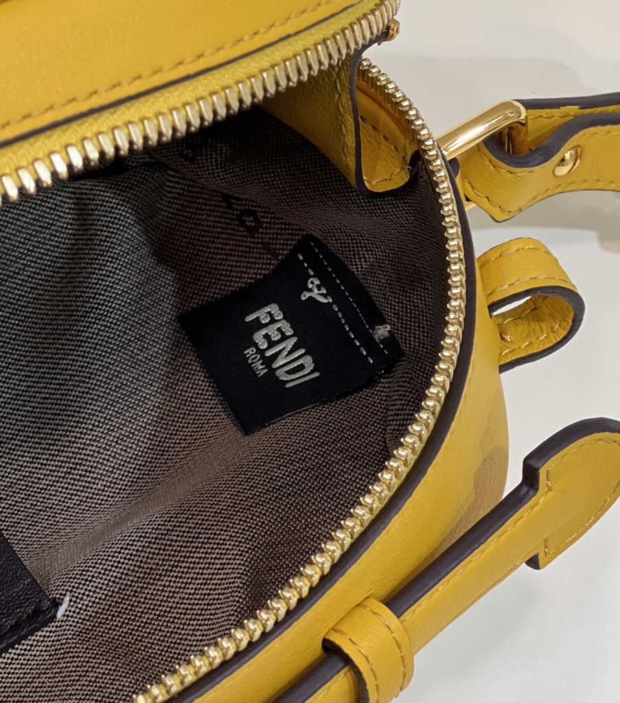 Fendi 8BS058 O’Lock Mini Camera Case Yellow leather mini bag - Default Title - View 8