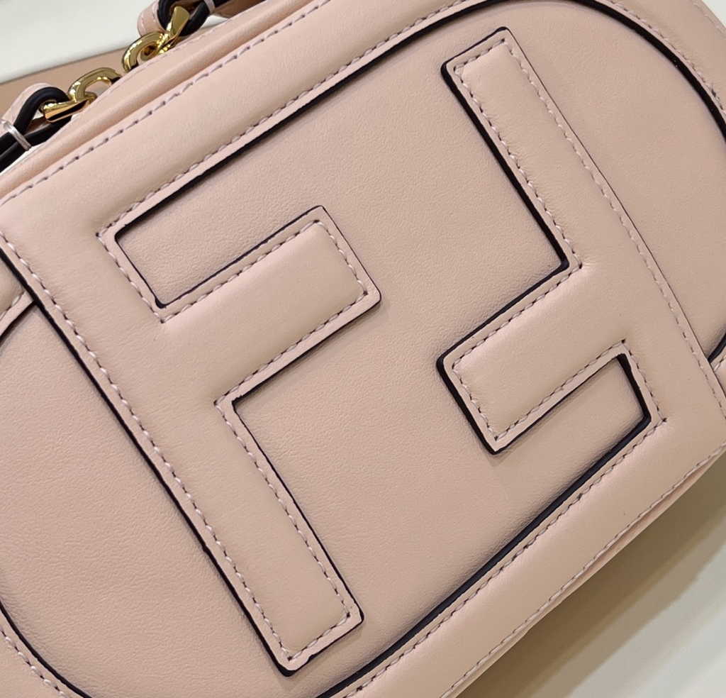 Fendi 8BS058 O’Lock Mini Camera Case Pale pink leather mini bag - Default Title - View 5