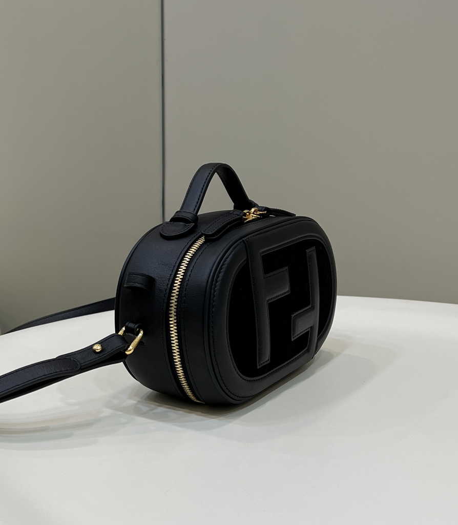 Fendi 8BS058 O’Lock Mini Camera Case Black leather mini bag - Default Title - View 3