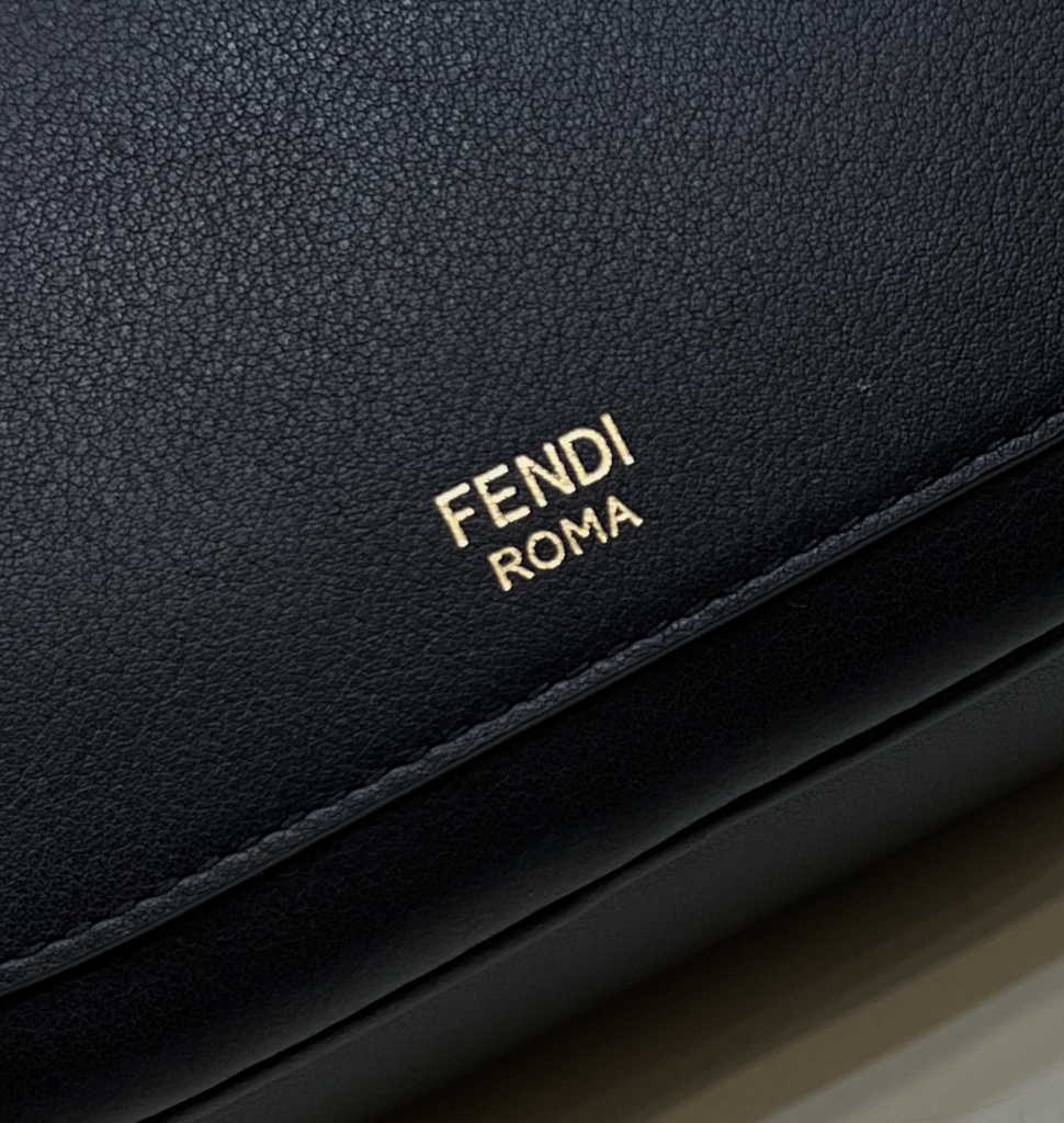 Fendi 8BS058 O’Lock Mini Camera Case Black leather mini bag - Default Title - View 5