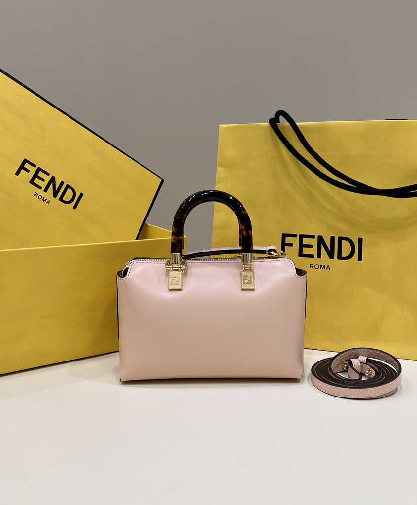 Fendi 8BS067 By The Way Mini Small light pink leather Boston bag - Default Title - View 2