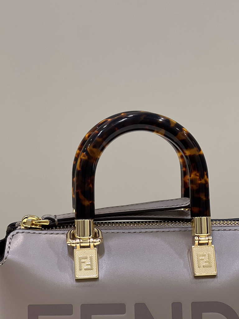 Fendi 8BS067 By The Way Mini Small dove gray leather Boston bag - Default Title - View 5