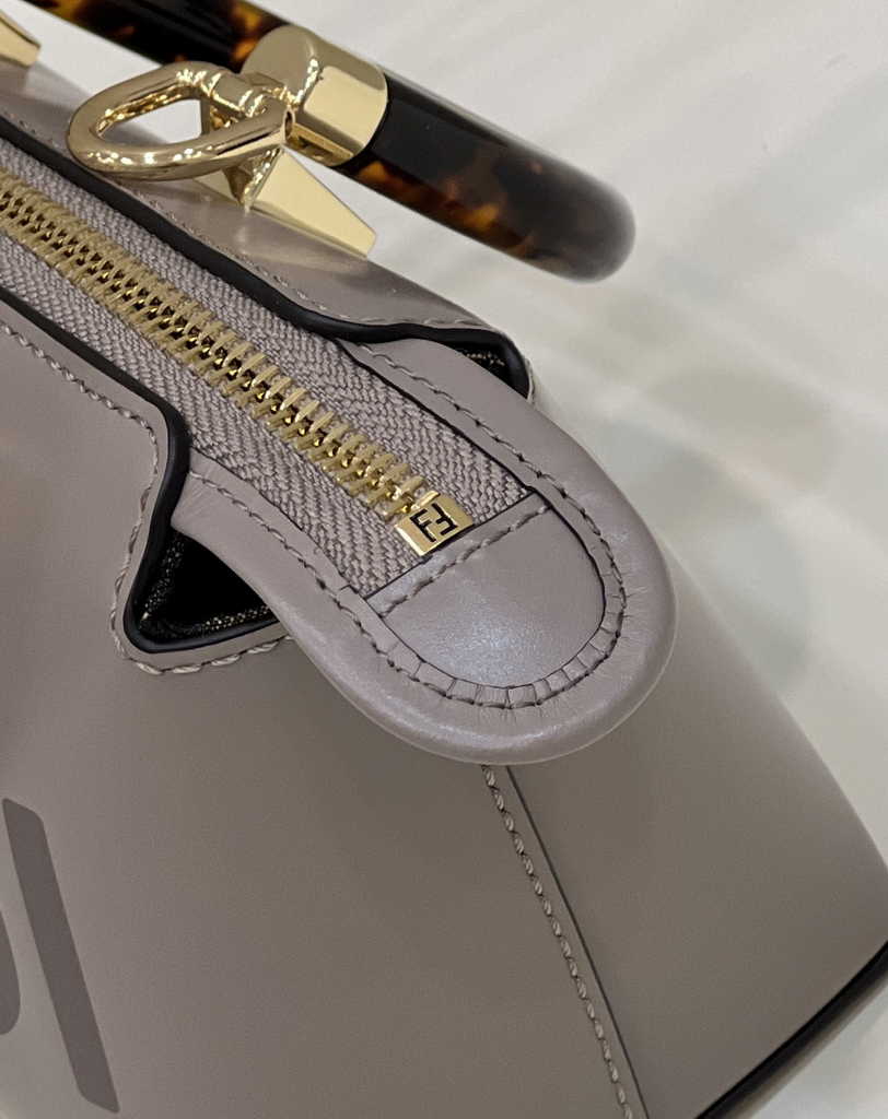 Fendi 8BS067 By The Way Mini Small dove gray leather Boston bag - Default Title - View 6