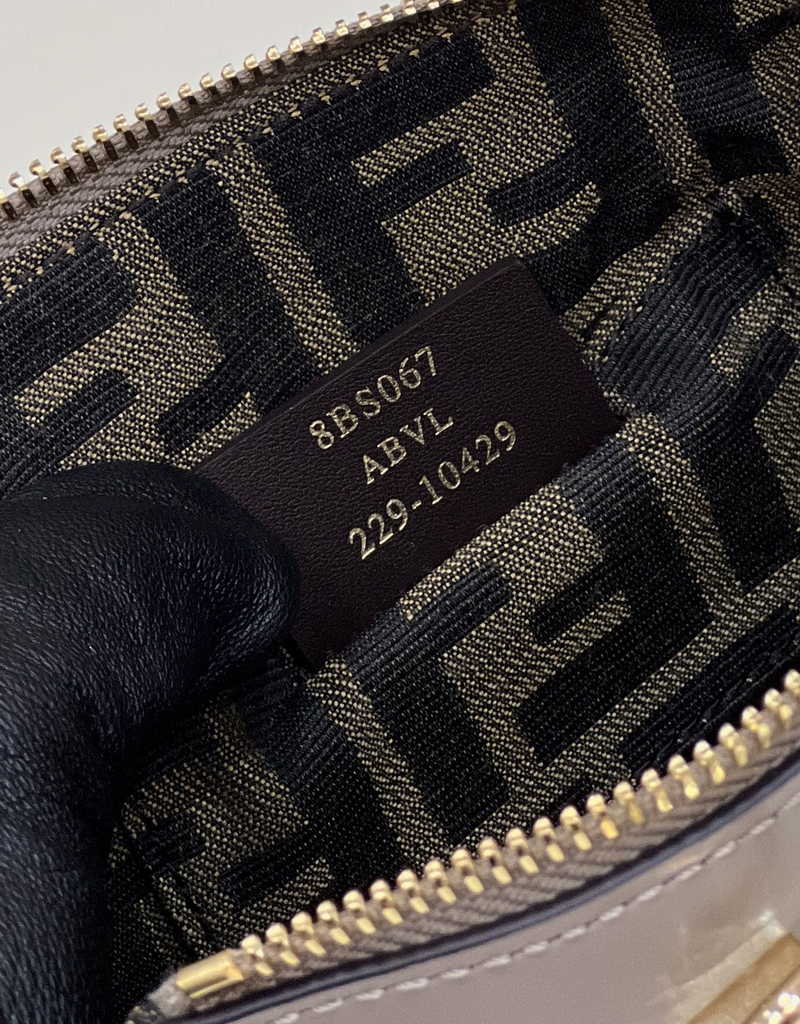Fendi 8BS067 By The Way Mini Small dove gray leather Boston bag - Default Title - View 8