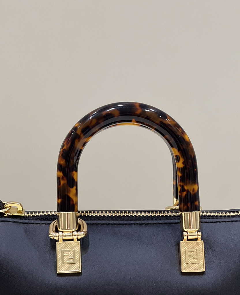 Fendi 8BS067 By The Way Mini Small black leather Boston bag - Default Title - View 4