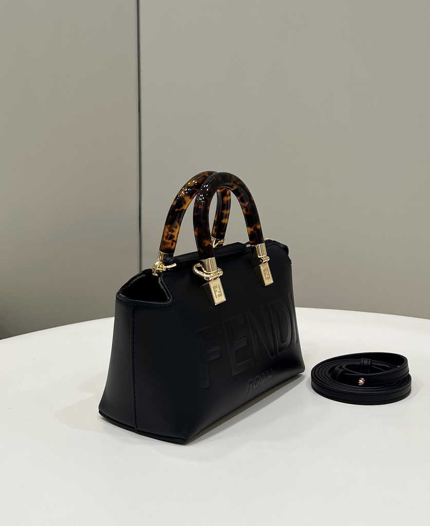 Fendi 8BS067 By The Way Mini Small black leather Boston bag - Default Title - View 7