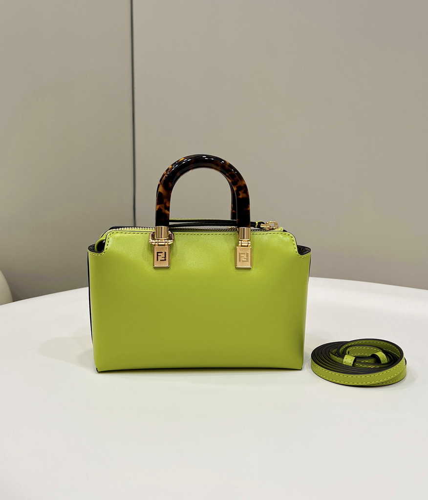 Fendi 8BS067 By The Way Mini Small Acid green leather Boston bag - Default Title - View 2