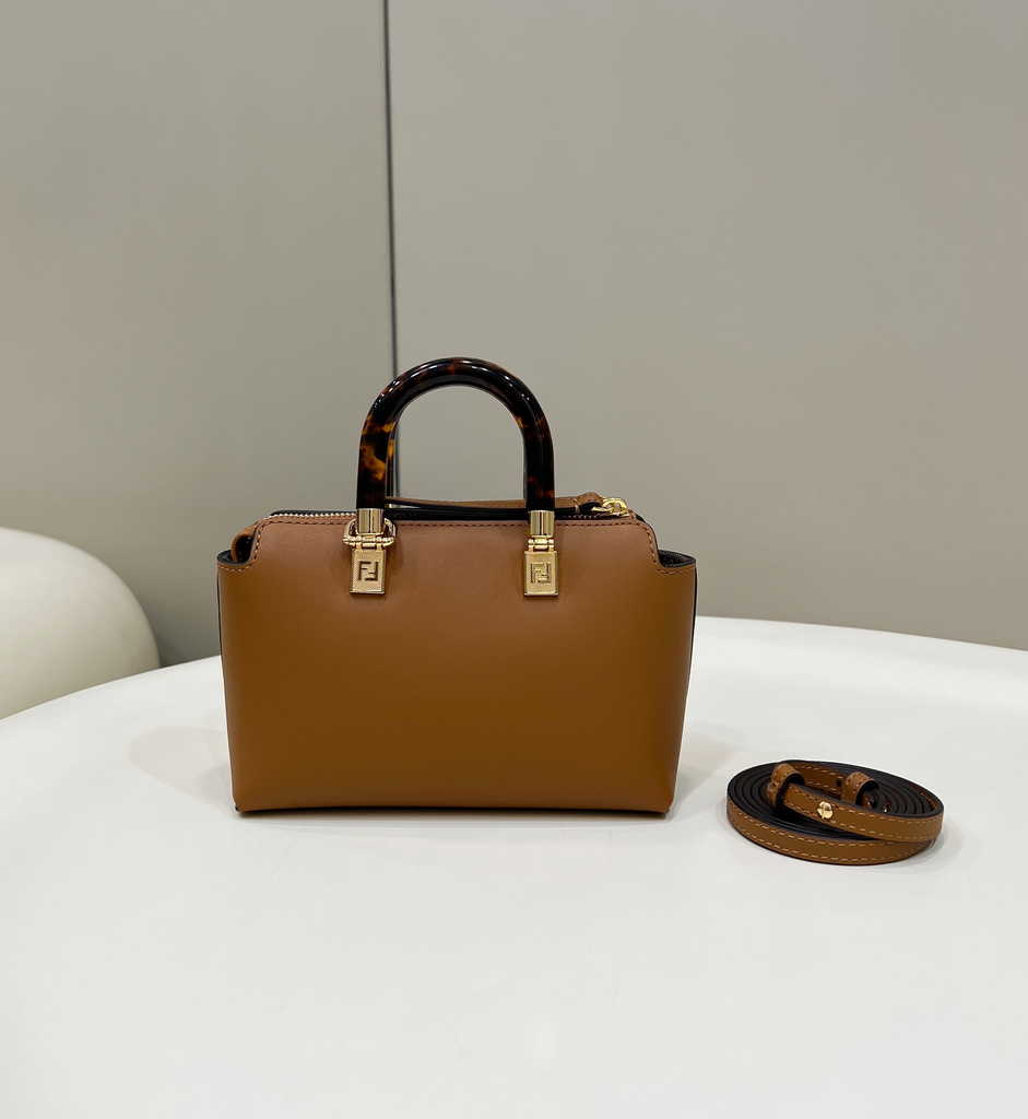 Fendi 8BS067 By The Way Mini Small Brown leather Boston bag - Default Title - View 2