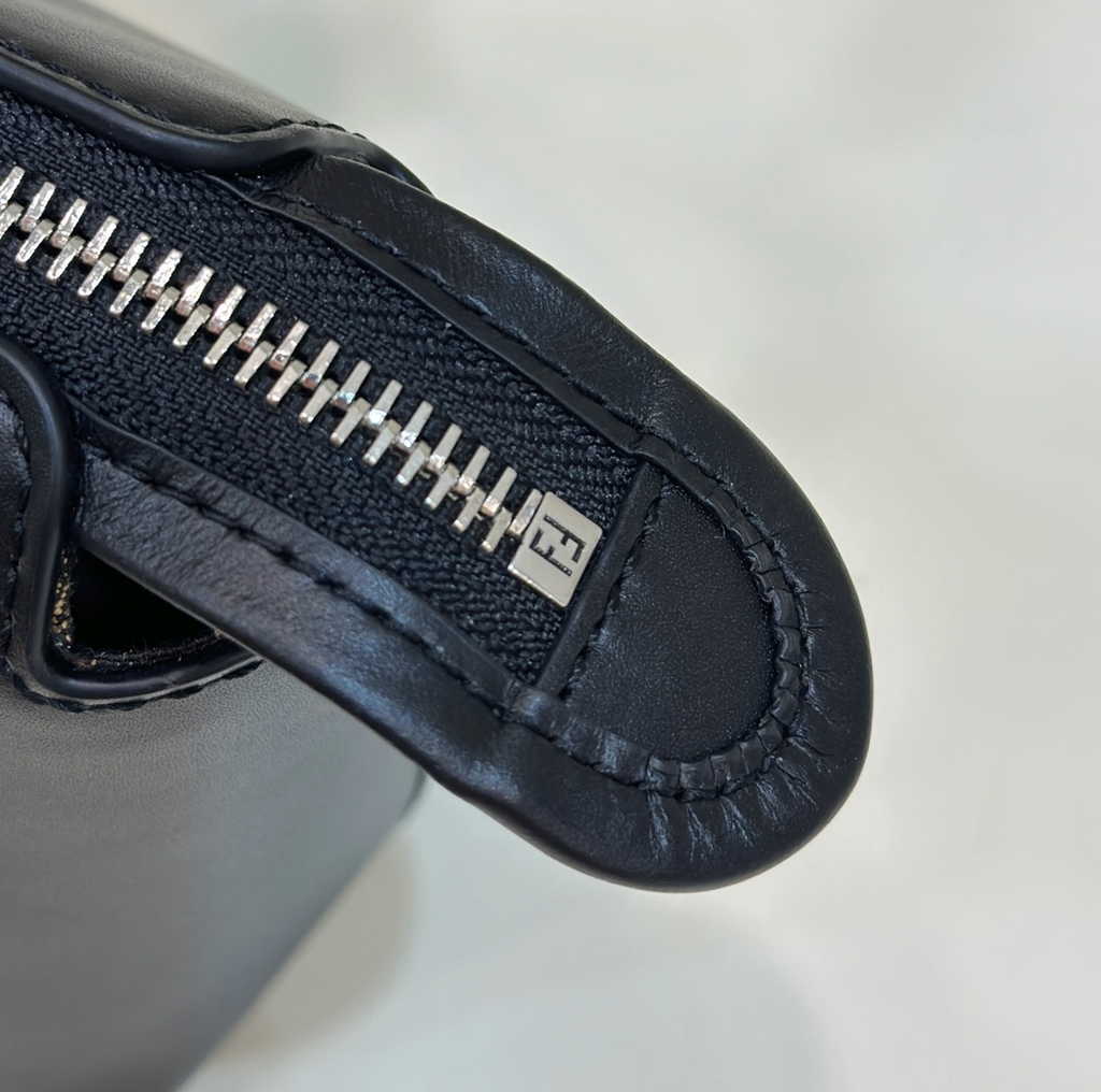Fendi 8BS067 By The Way Mini Small Boston bag in black leather - Default Title - View 4