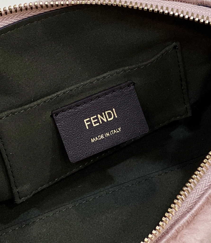 Fendi 8BS067 By The Way Mini Light pink sheepskin small Boston bag - Default Title - View 8