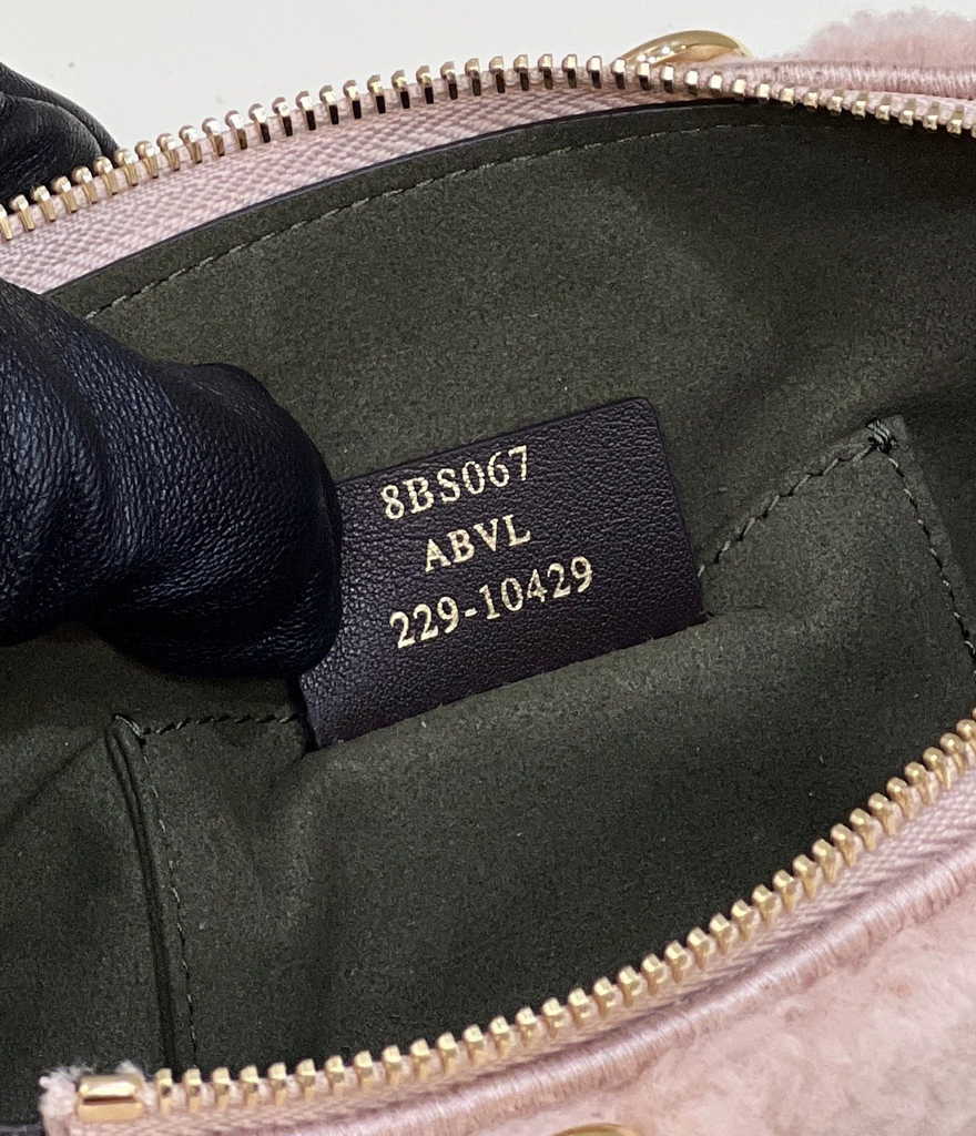 Fendi 8BS067 By The Way Mini Light pink sheepskin small Boston bag - Default Title - View 9