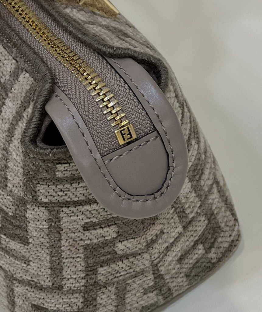 Fendi 8BS067 By The Way Mini Small gray FF Boston bag - Default Title - View 5