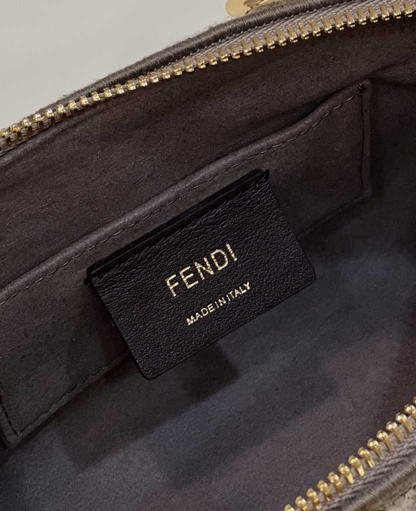 Fendi 8BS067 By The Way Mini Small gray FF Boston bag - Default Title - View 6