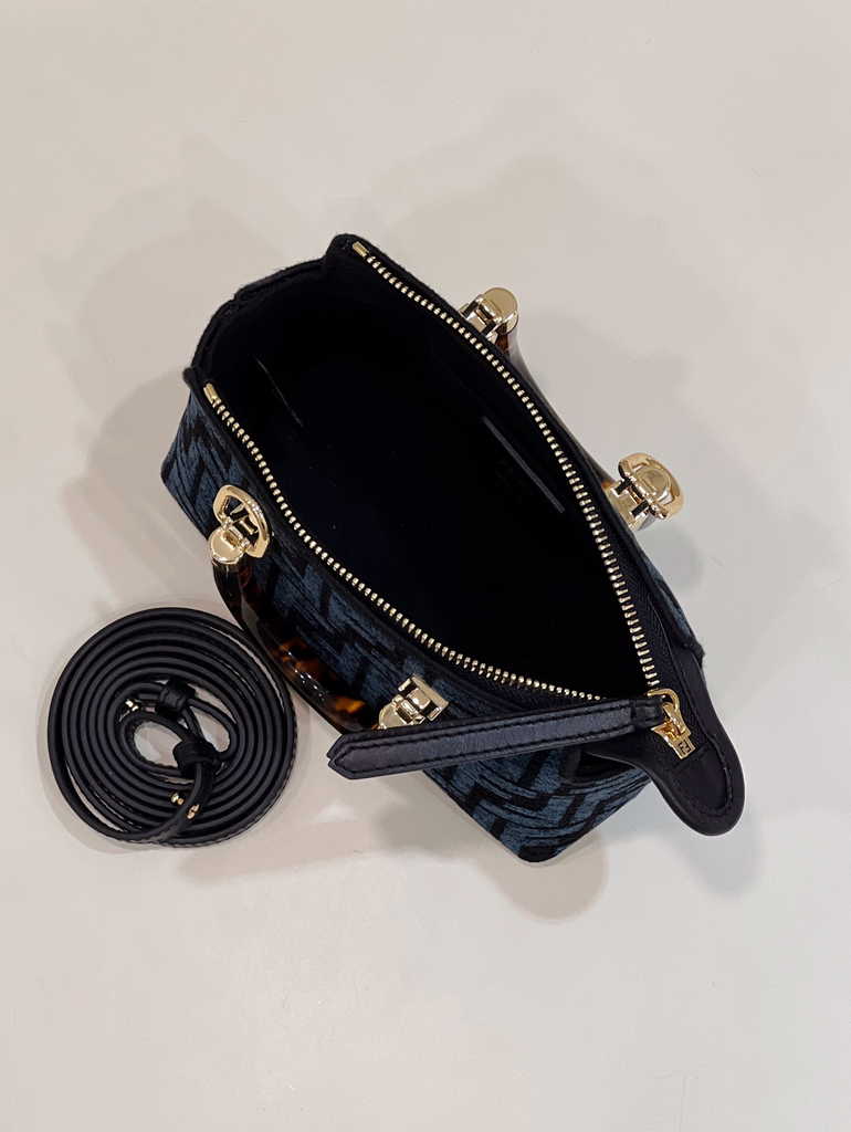 Fendi 8BS067 By The Way Mini Small Blue FF Boston bag - Default Title - View 9