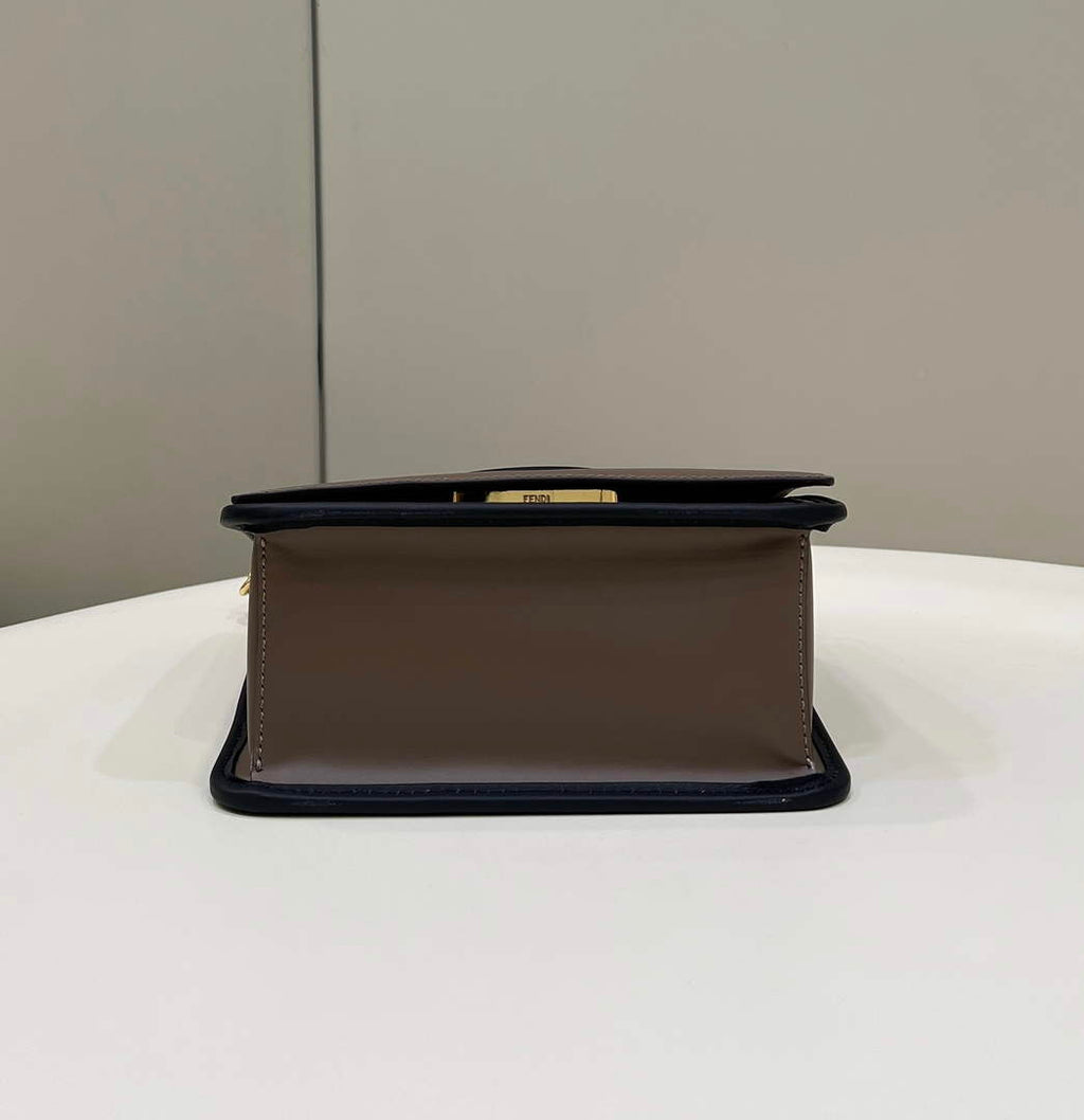 Fendi 8BT286 Kan I F Small Shoulder Brown leather mini-bag - Default Title - View 3