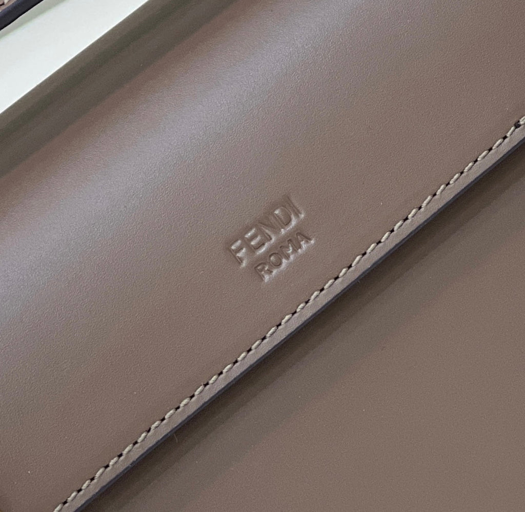 Fendi 8BT286 Kan I F Small Shoulder Brown leather mini-bag - Default Title - View 4