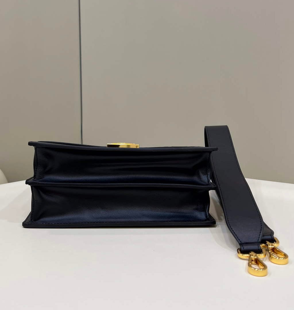 Fendi 8BT315 Kan I Shoulder Bag Black leather - Default Title - View 5
