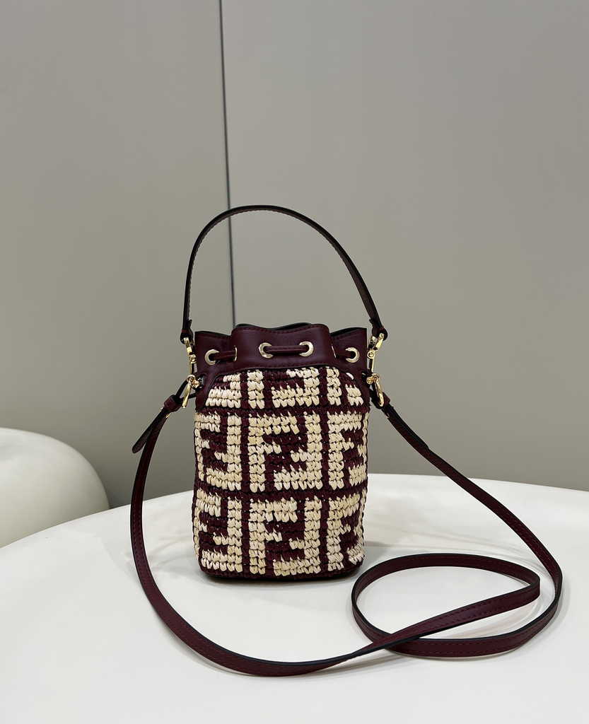 Fendi Bucket Bag Mon Tresor 8BS010 mini-bag Wine Red - Default Title - View 2