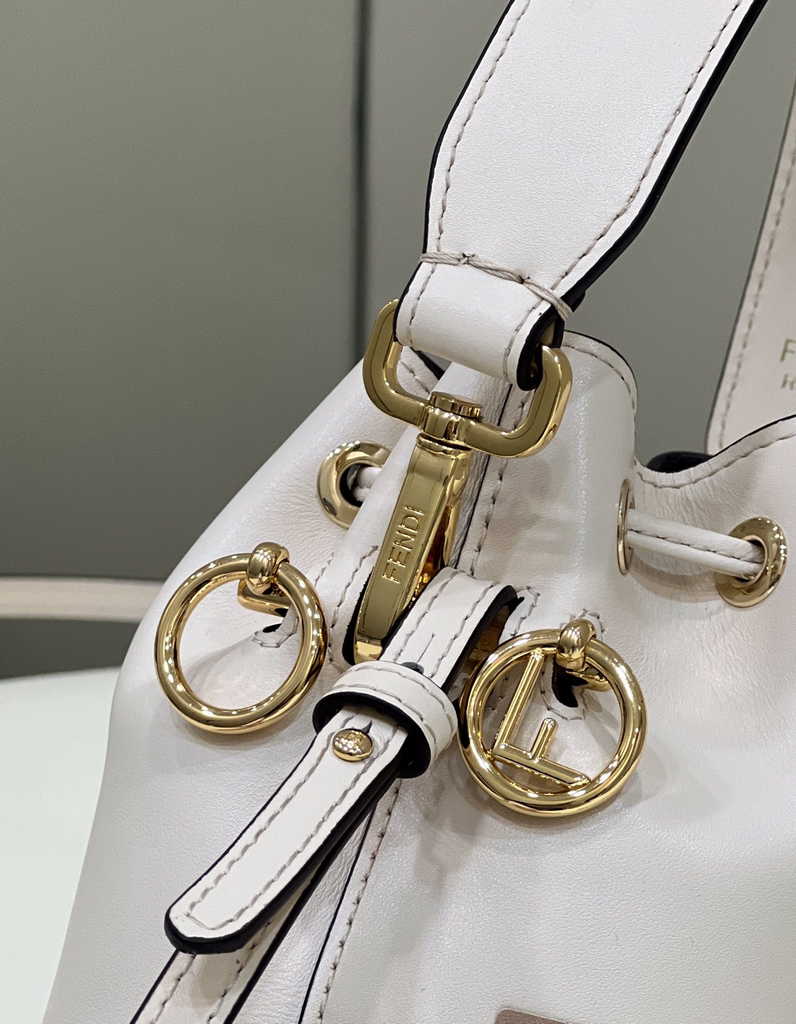 Feendi Bucket Bag Mon Tresor 8BS010 Beige leather mini-bag - Default Title - View 5