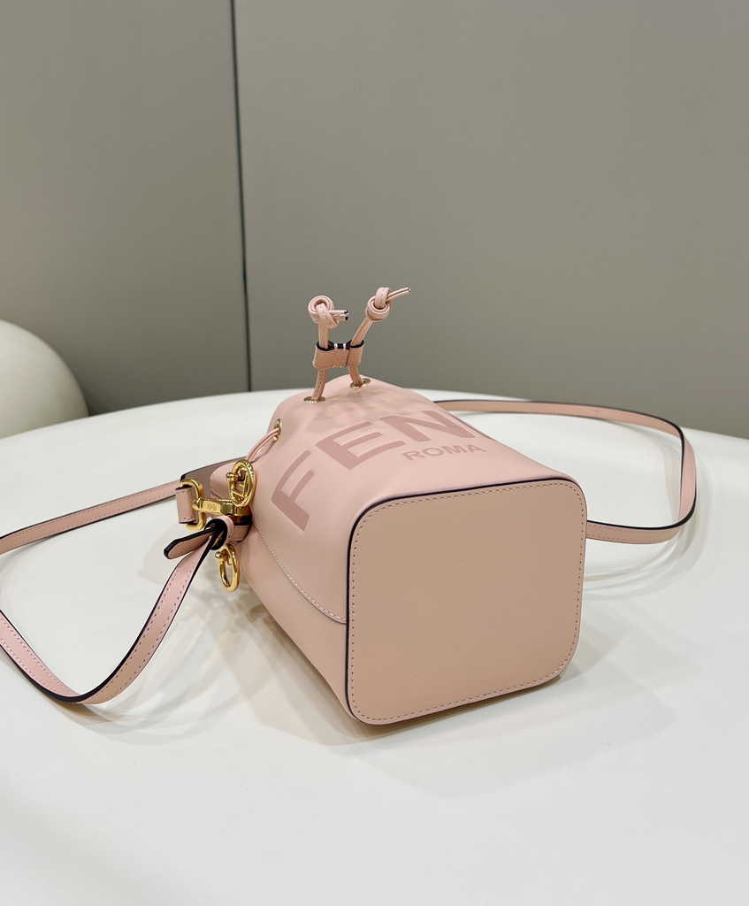 Feendi Bucket Bag Mon Tresor 8BS010 pink leather mini-bag - Default Title - View 6
