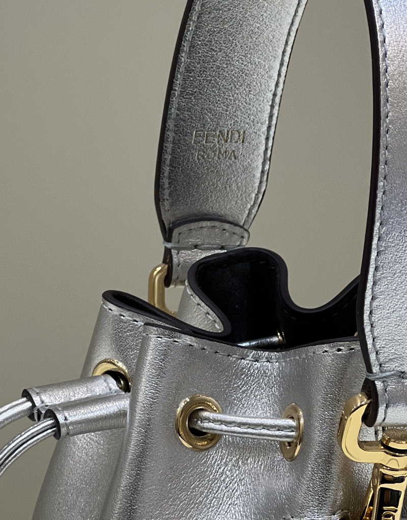 Fendi Bucket Bag Mon Tresor 8BS010 Silver quilted leather Marc Jacobs mini-bag - Default Title - View 5