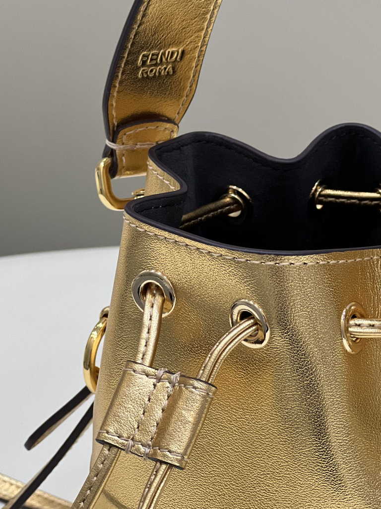 Fendi Bucket Bag Mon Tresor 8BS010 Gold quilted leather Marc Jacobs mini-bag - Default Title - View 5