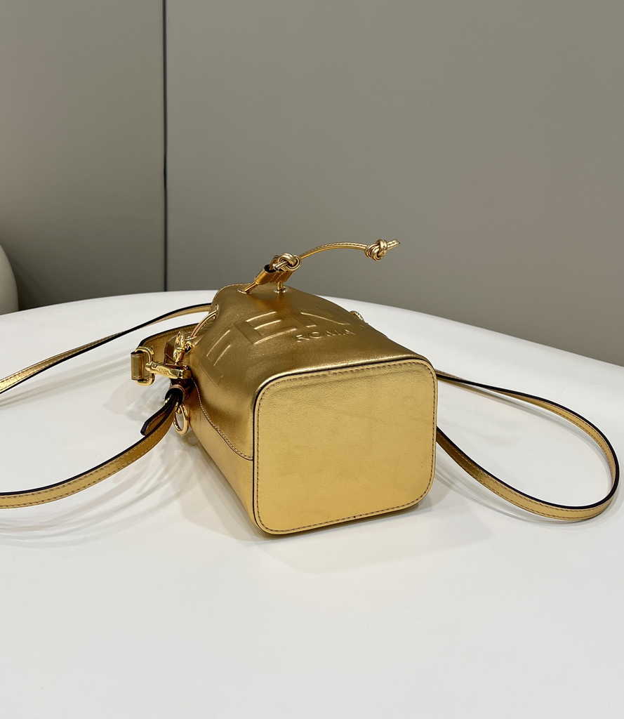 Fendi Bucket Bag Mon Tresor 8BS010 Gold quilted leather Marc Jacobs mini-bag - Default Title - View 6
