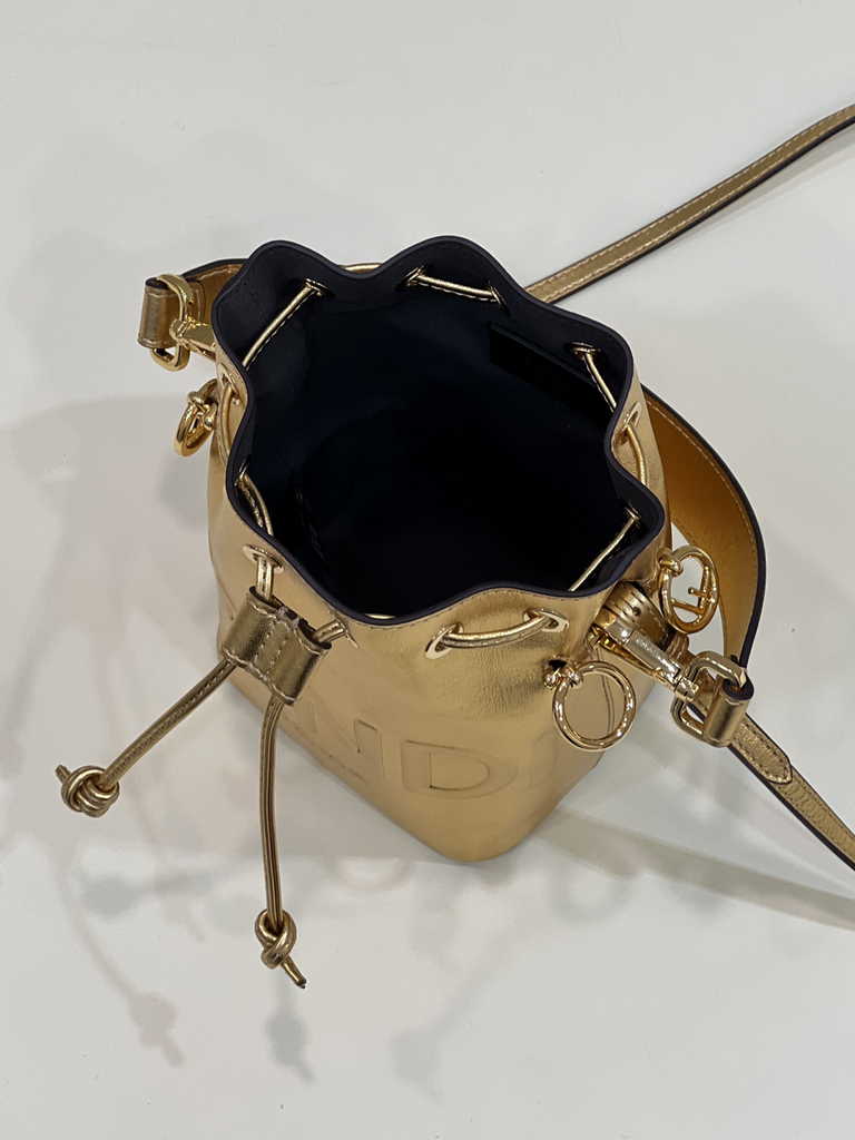 Fendi Bucket Bag Mon Tresor 8BS010 Gold quilted leather Marc Jacobs mini-bag - Default Title - View 9