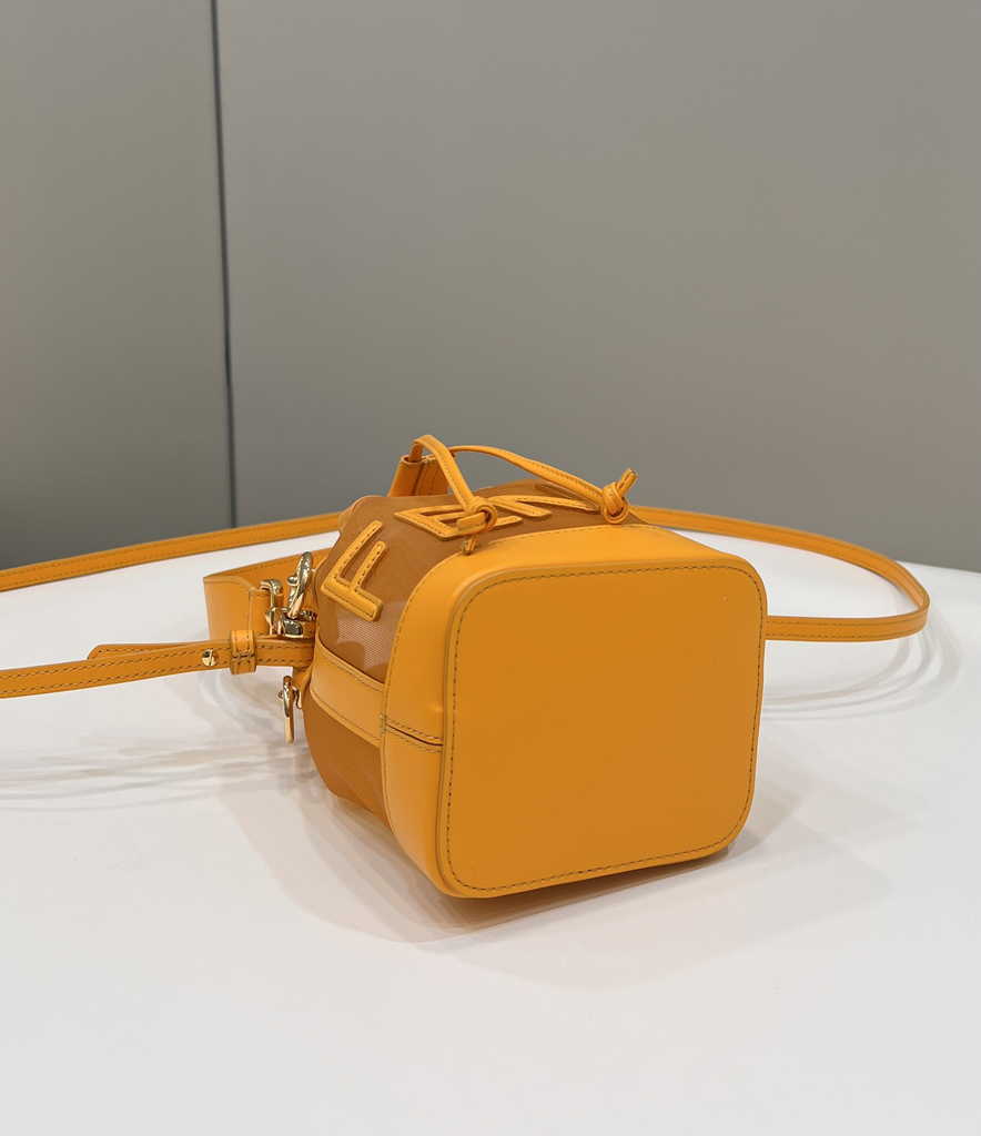 Feendi 8BS010 Bucket Bag Mon Tresor leather orange - Default Title - View 6