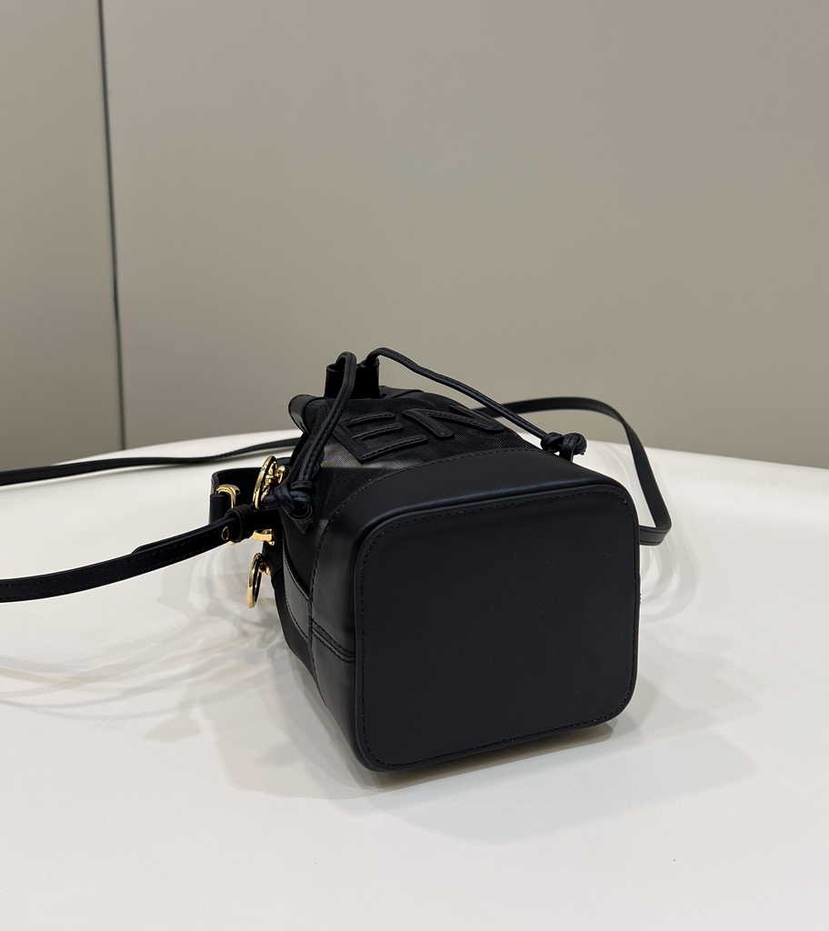 Feendi 8BS010 Bucket Bag Mon Tresor leather black - Default Title - View 5
