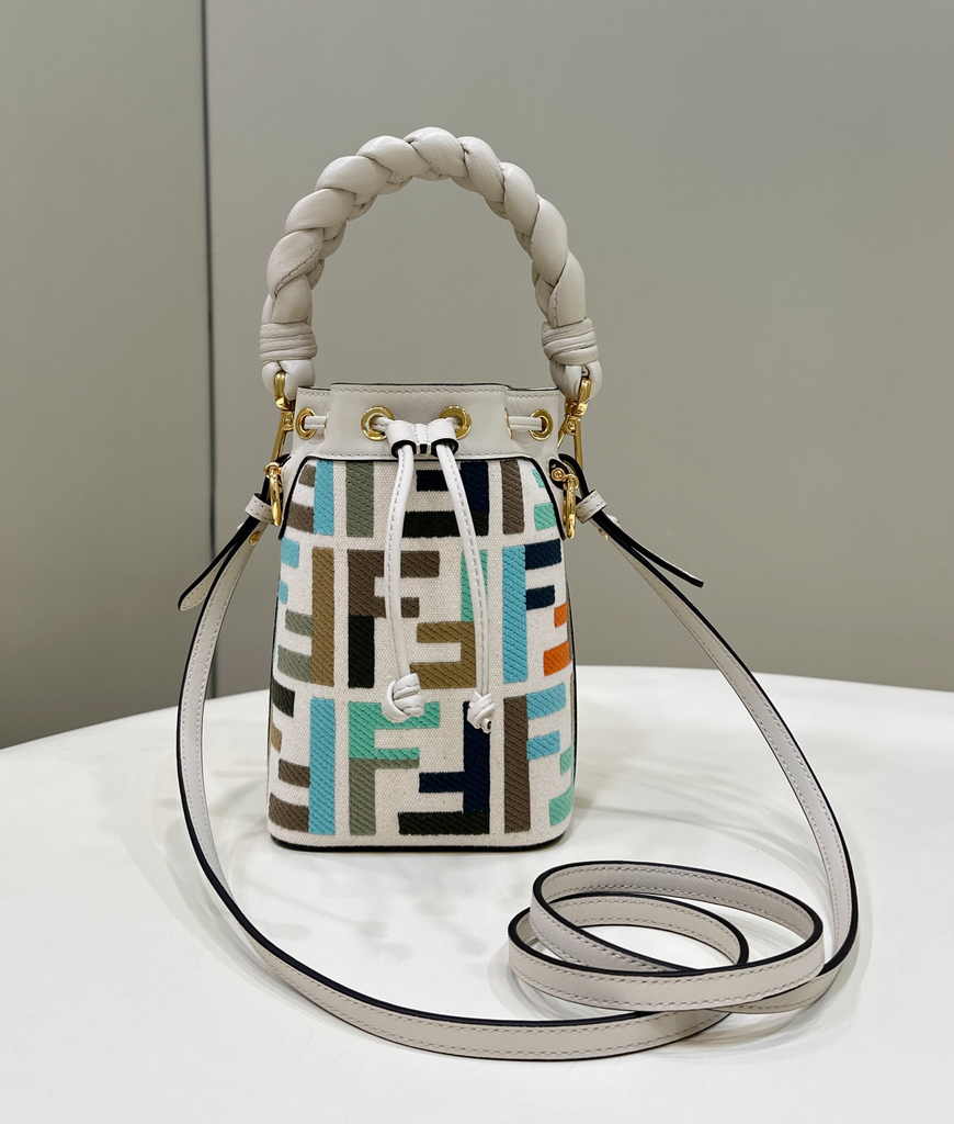 Fendi Bucket Bag Mon Tresor 8BS010 Beige FF - Default Title - View 1