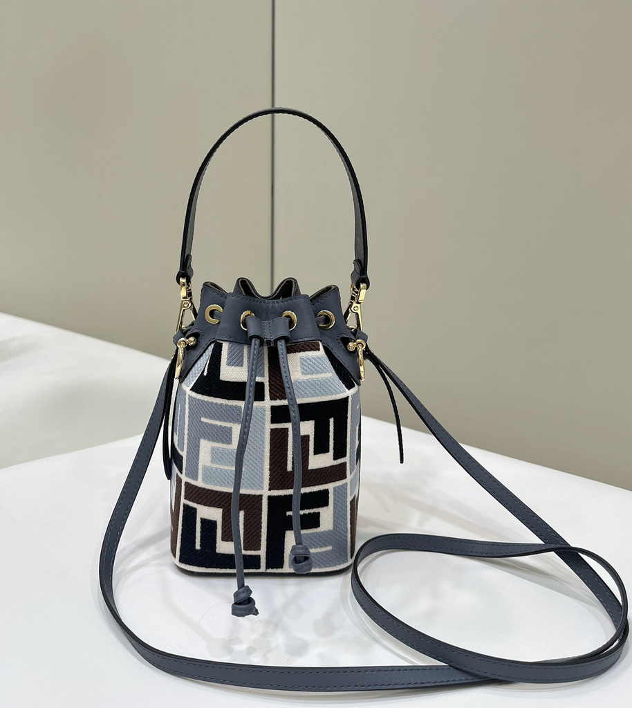 Fendi Bucket Bag Mon Tresor 8BS010 Blue FF - Default Title - View 1