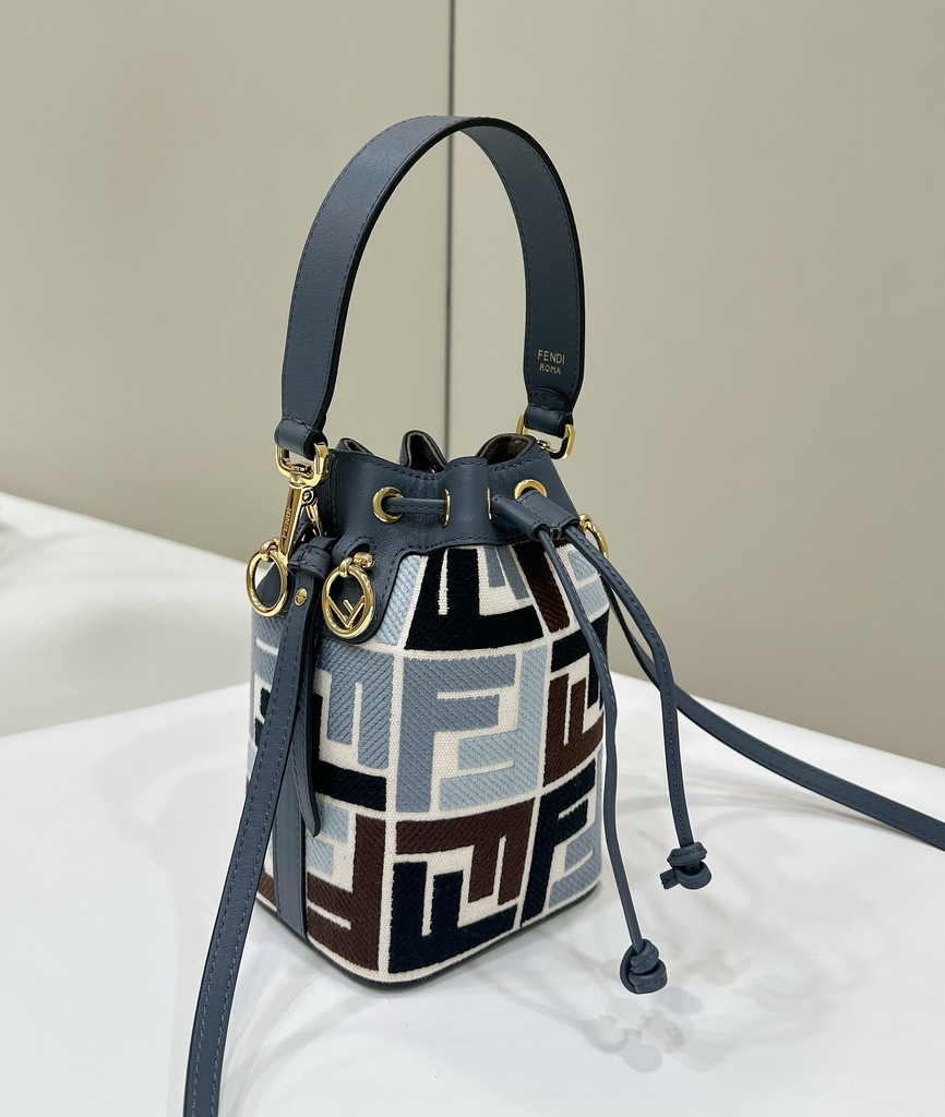 Fendi Bucket Bag Mon Tresor 8BS010 Blue FF - Default Title - View 2