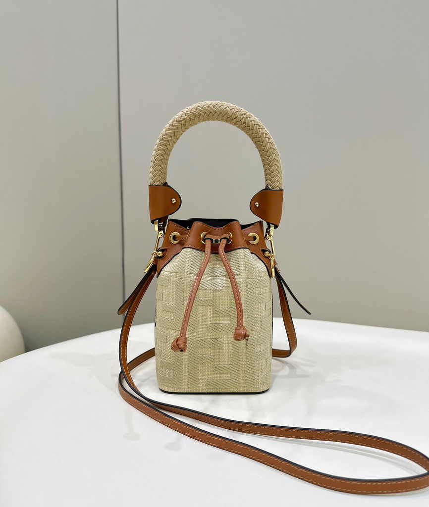 Fendi Bucket Bag Mon Tresor 8BS010 Brown Leather - Default Title - View 1