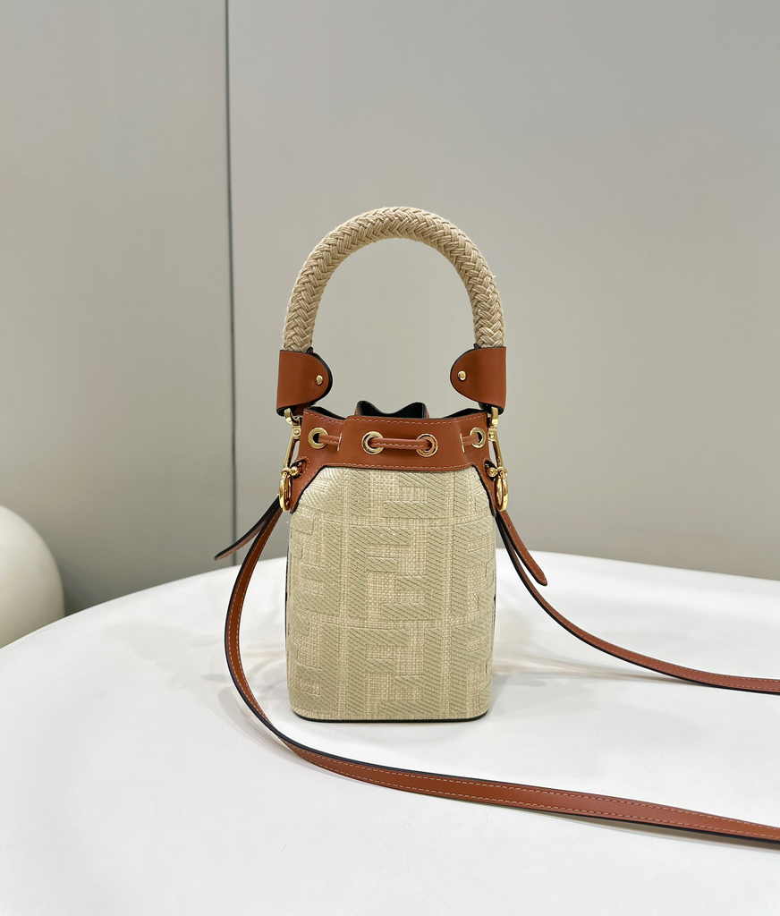 Fendi Bucket Bag Mon Tresor 8BS010 Brown Leather - Default Title - View 2
