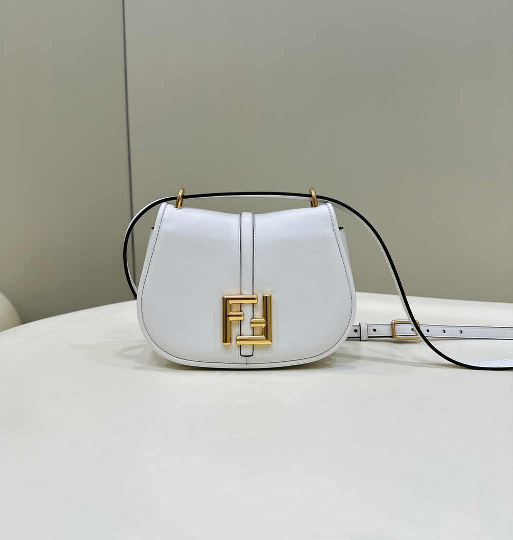 Fendi C’mon Mini 8BS082 Shoulder white leather bag - Default Title - View 2