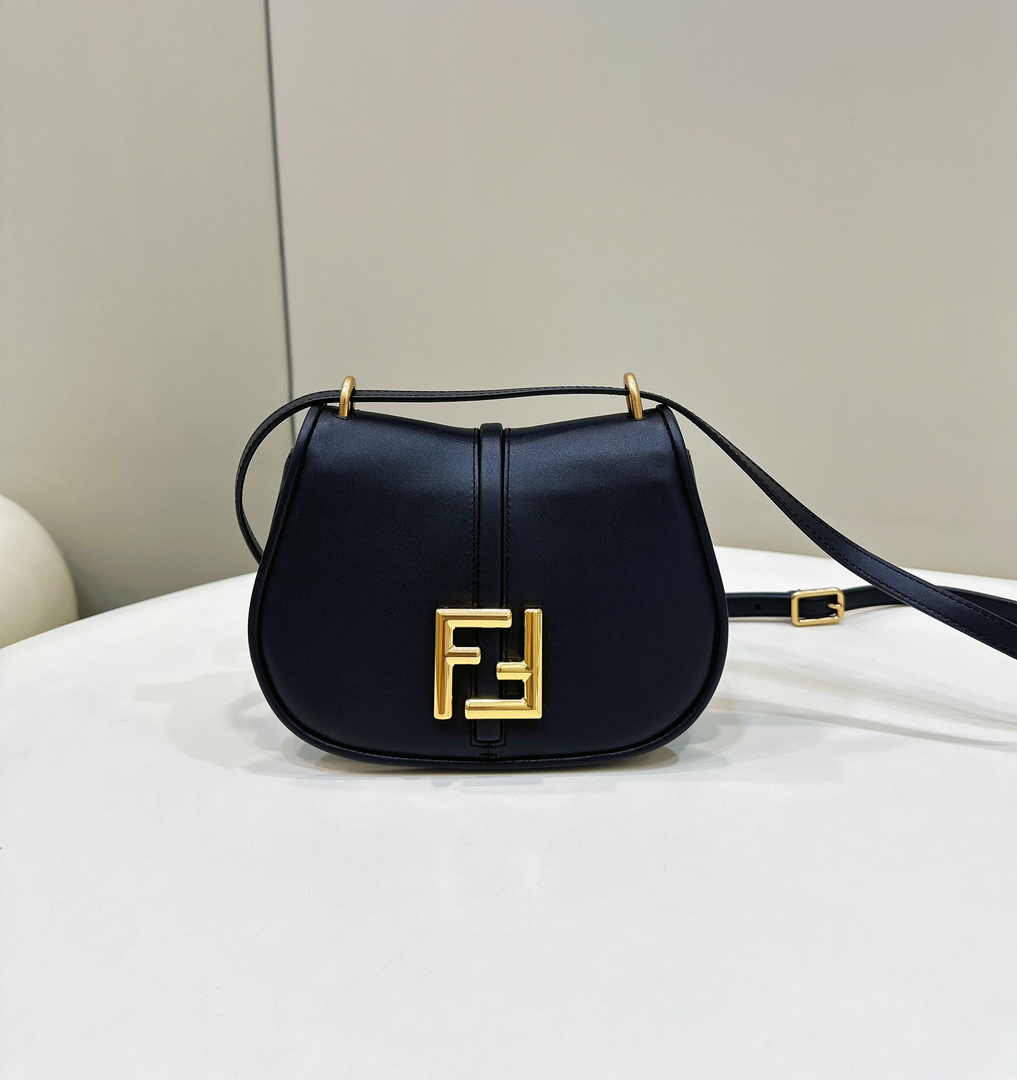 Fendi C’mon Mini 8BS082 Shoulder black leather bag - Default Title - View 2