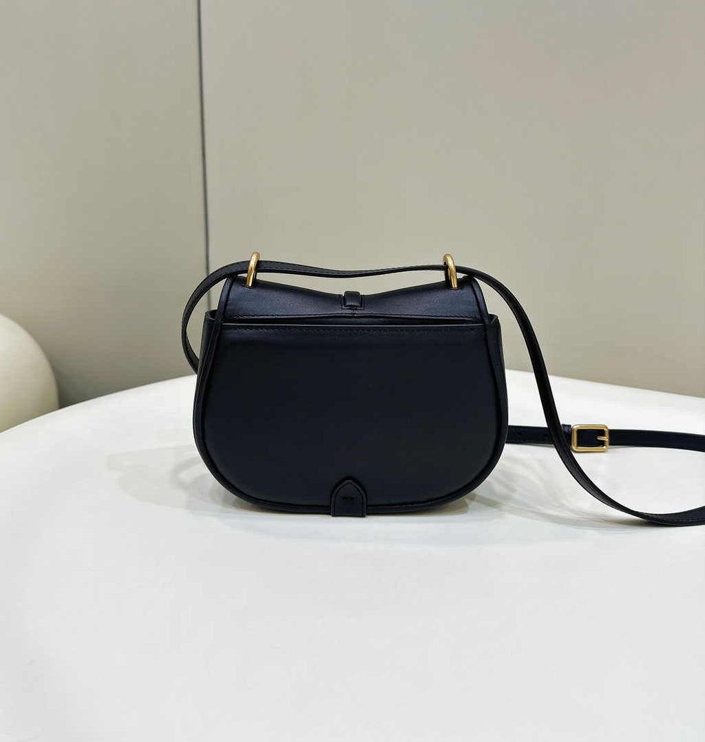 Fendi C’mon Mini 8BS082 Shoulder black leather bag - Default Title - View 3