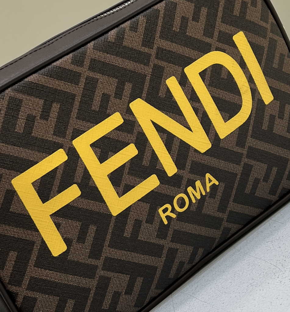 Fendi Camera Case Brown FF fabric bag 7M0286 - Default Title - View 5
