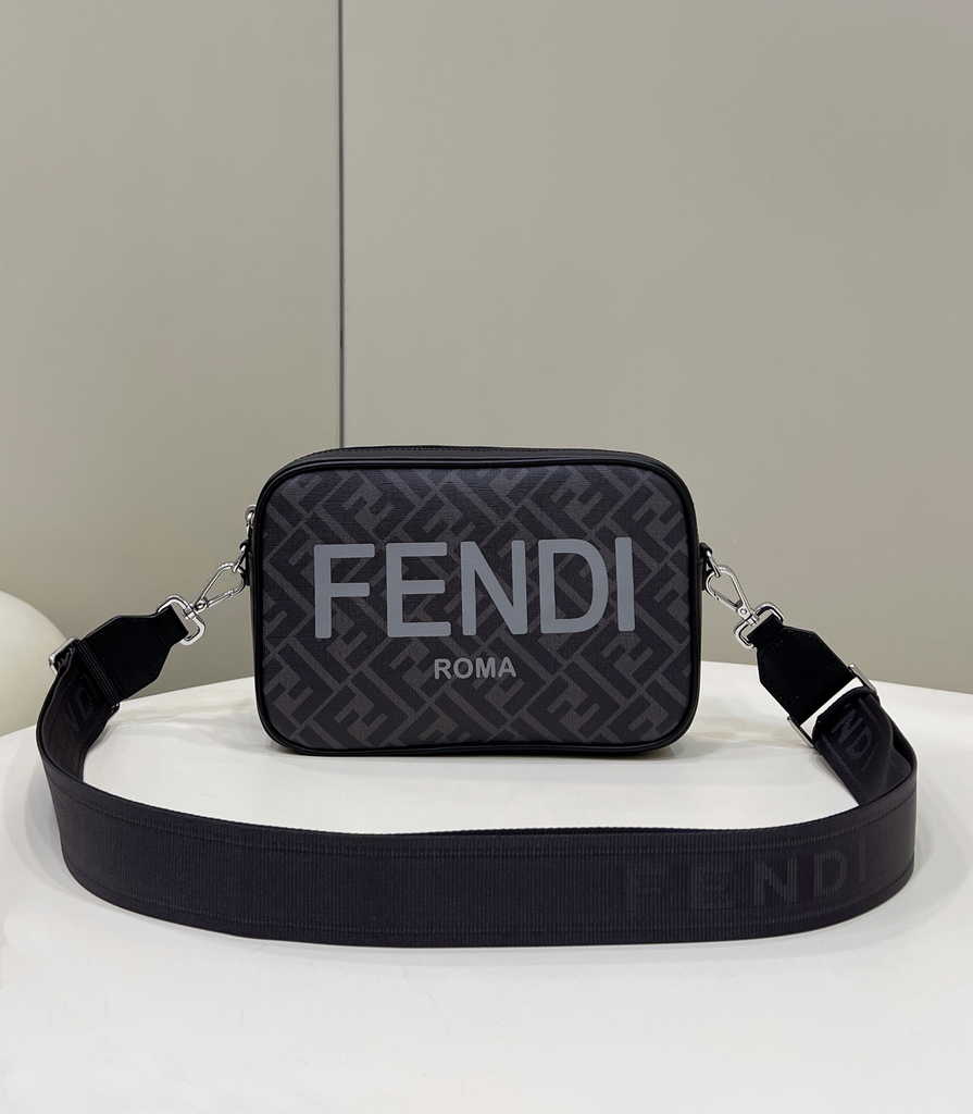 Fendi Camera Case Black FF fabric bag 7M0286 - Default Title - View 1