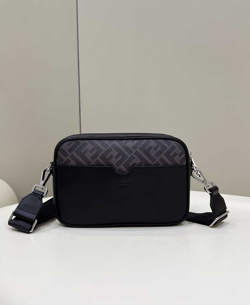Fendi Camera Case Black FF fabric bag 7M0286 - Default Title - View 3