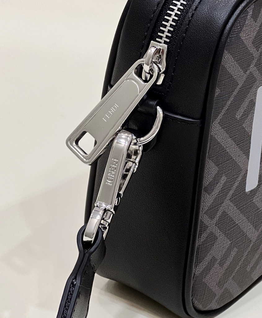 Fendi Camera Case Black FF fabric bag 7M0286 - Default Title - View 6