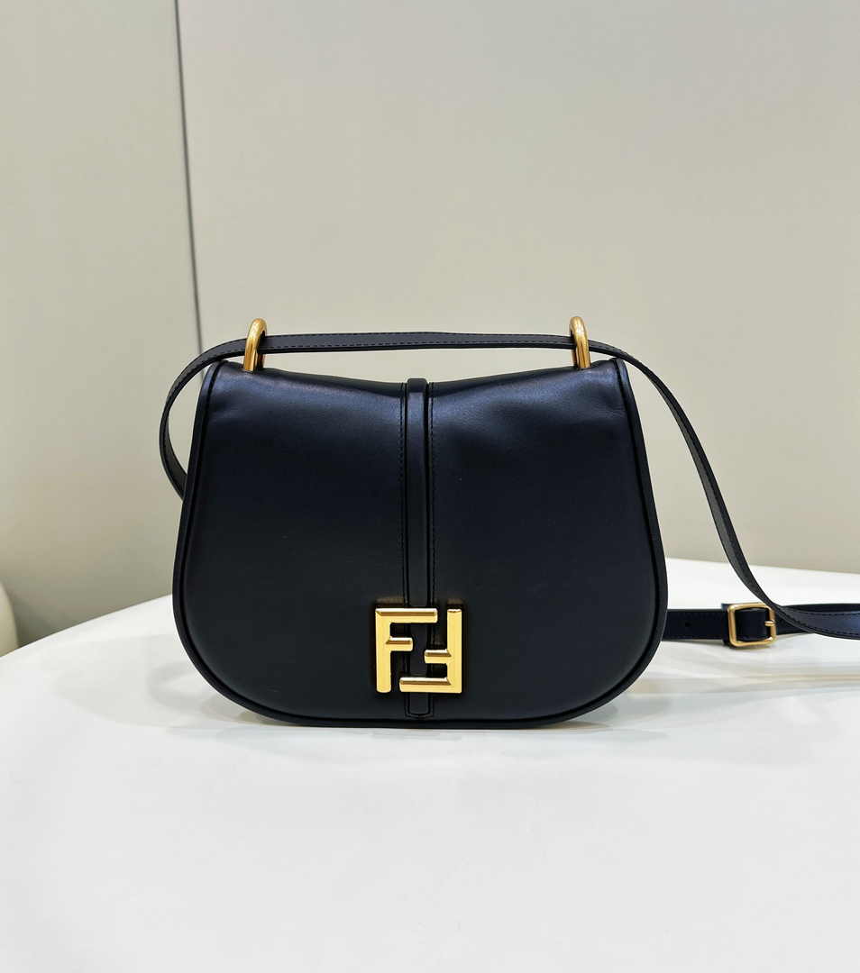 Fendi Cmon Medium 8BT366 Shoulder black smooth leather Bag - Default Title - View 3