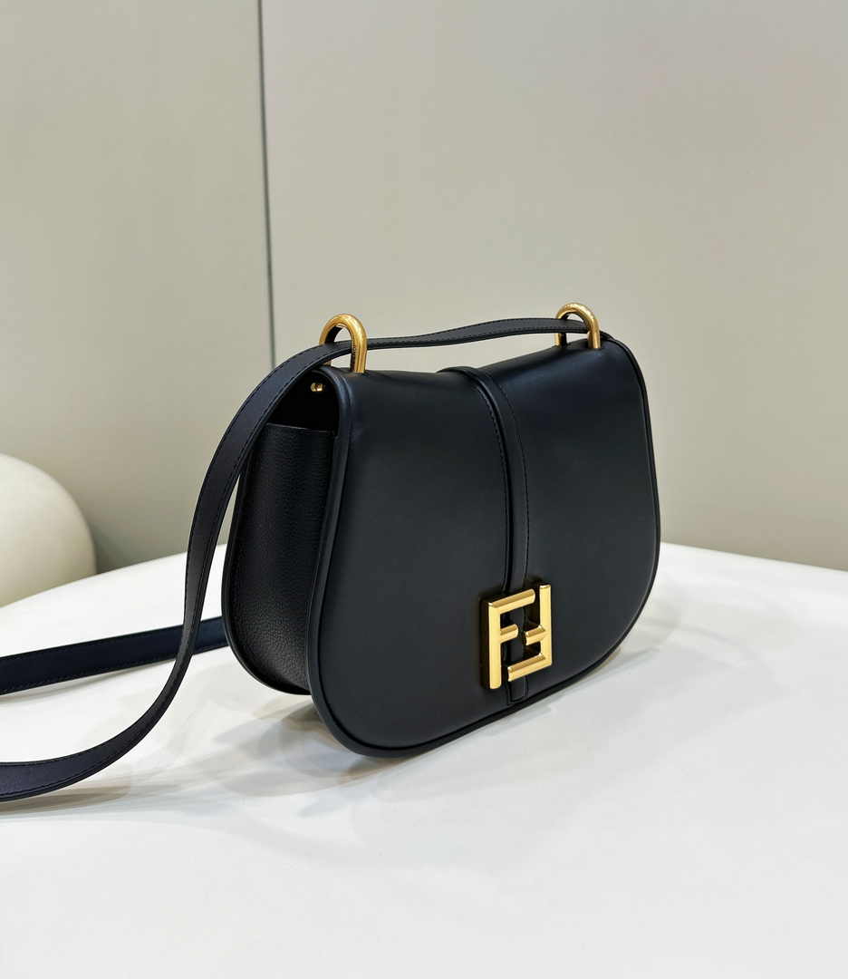 Fendi Cmon Medium 8BT366 Shoulder black smooth leather Bag - Default Title - View 5